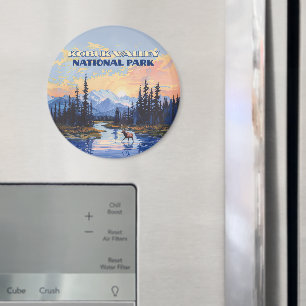 Kobuk Valley Nationalpark Alaska Karibu Vintage Magnet
