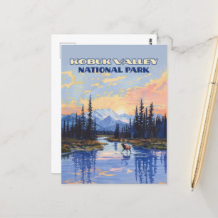 Kobuk Valley Nationalpark Alaska Karibu Vintage Postkarte