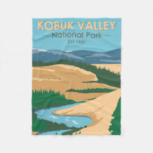 Kobuk Valley Nationalpark Alaska Vintage Fleecedecke