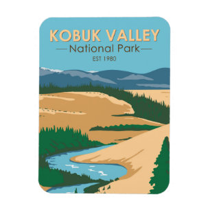 Kobuk-Valley-Nationalpark Alaska Vintage Magnet