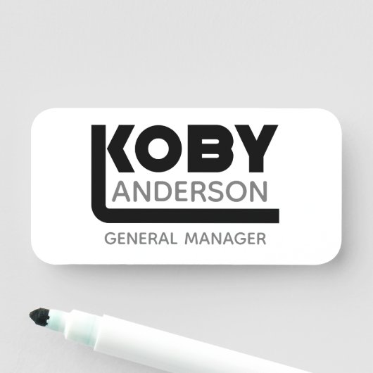 Koby Name Tag Namensschild (Beispiel)