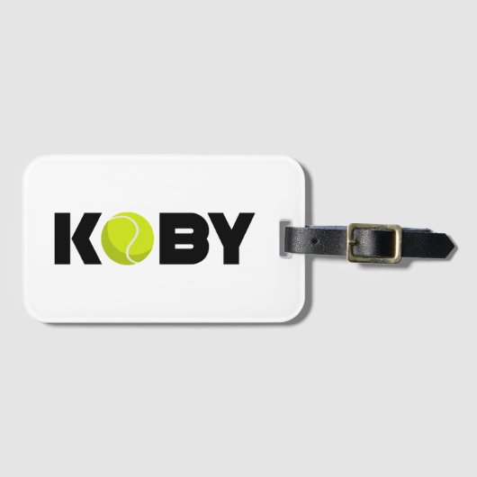 Koby Tennis Gepäckanhänger (Vorderseite (Horizontal))