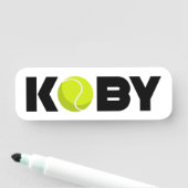 Koby Tennis Name Tag Namensschild (Beispiel)