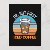 Koch, aber erst eisgekühlter Kaffee Begleitkarte (Vorderseite)