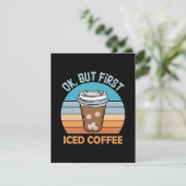 Koch, aber erst eisgekühlter Kaffee Begleitkarte (Stehend Vorderseite)