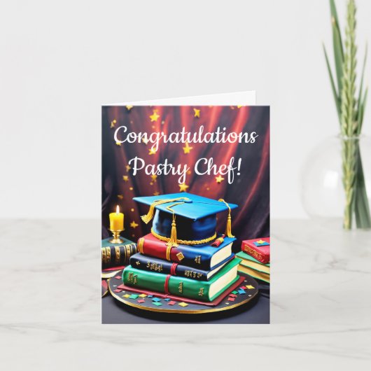 Koch Abschluss Kuchen Karte (Vorderseite)