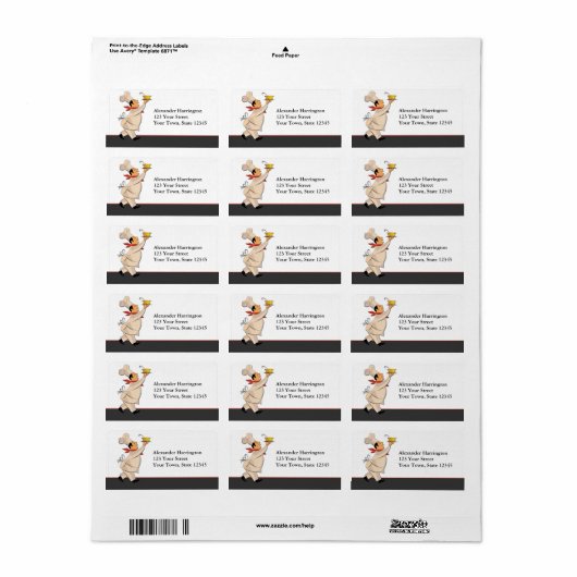 Koch Adressaufkleber (Vorne)