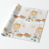 Koch am Arbeitsplatz Geschenkpapier (Ungerollt)