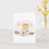 Koch am Arbeitsplatz Karte (Gelbe Blume)