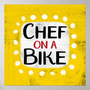 Koch auf dem Bike Poster Kunst, Dichtung und Musik