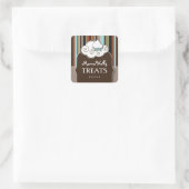 Koch-Aufkleber für dekorative Konditorei Quadratischer Aufkleber (Tasche)