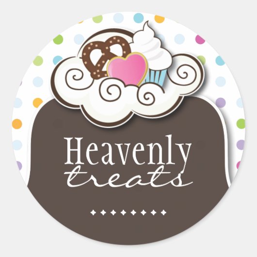 Koch-Aufkleber für dekorative Konditorei Runder Aufkleber (Vorderseite)