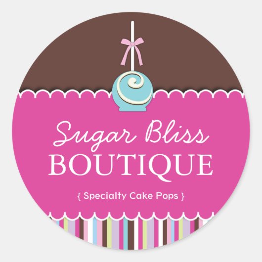Koch-Aufkleber für dekorative Konditorei Runder Aufkleber (Vorderseite)