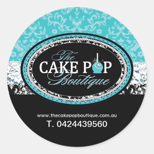 Koch-Aufkleber für dekorative Konditorei Runder Aufkleber (Vorderseite)