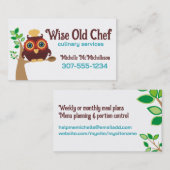 Koch aus Holz Kochgeschirr Visitenkarte (Vorne/Hinten)