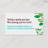 Koch aus Holz Kochgeschirr Visitenkarte (Rückseite)