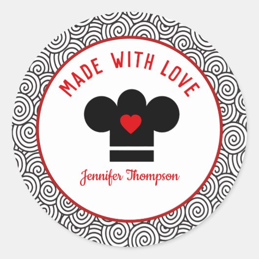 Koch aus Liebe-Aufkleber Runder Aufkleber (Vorderseite)