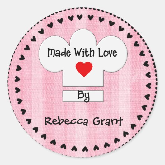 Koch aus Liebe-Aufkleber Runder Aufkleber (Vorderseite)