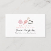 Koch Backen Utensil Rohrbeutel Pink Elegant Visitenkarte (Vorderseite)