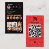 Koch Bäckerei Instagram Red Pastry Caterer QR Visitenkarte (Vorne/Hinten)