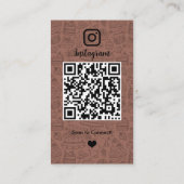 Koch Bäckerei Instagram Terracotta Konditorei QR Visitenkarte (Rückseite)