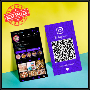 Koch Bäckerei Instagram Violet Konditor QR Visitenkarte