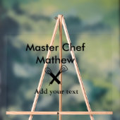 Koch-Bäckerei-Meister Koch hinzufügen Textname Cut Acrylschild (Neutral)