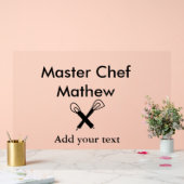 Koch-Bäckerei-Meister Koch hinzufügen Textname Cut Acrylschild (Hochzeit)