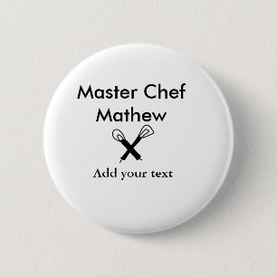 Koch-Bäckerei-Meister Koch hinzufügen Textname Cut Button