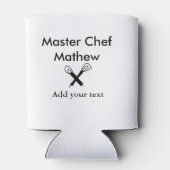 Koch-Bäckerei-Meister Koch hinzufügen Textname Cut Dosenkühler (Rückseite)