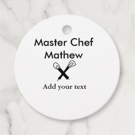 Koch-Bäckerei-Meister Koch hinzufügen Textname Cut Geschenkanhänger