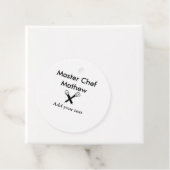 Koch-Bäckerei-Meister Koch hinzufügen Textname Cut Geschenkanhänger (Beispiel)