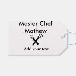 Koch-Bäckerei-Meister Koch hinzufügen Textname Cut Geschenkanhänger