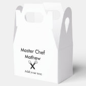 Koch-Bäckerei-Meister Koch hinzufügen Textname Cut Geschenkschachtel (Geöffnet)