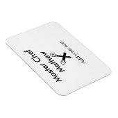 Koch-Bäckerei-Meister Koch hinzufügen Textname Cut Magnet (Rechte Seite)