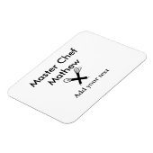 Koch-Bäckerei-Meister Koch hinzufügen Textname Cut Magnet (Linke Seite)