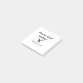 Koch-Bäckerei-Meister Koch hinzufügen Textname Cut Post-it Klebezettel (angewinkelt)