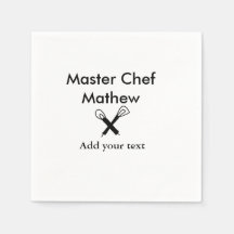 Koch-Bäckerei-Meister Koch hinzufügen Textname Cut