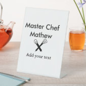 Koch-Bäckerei-Meister Koch hinzufügen Textname Cut Sockelschild (In Situ)