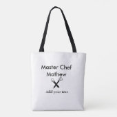 Koch-Bäckerei-Meister Koch hinzufügen Textname Cut Tasche (Rückseite)