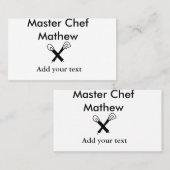 Koch-Bäckerei-Meister Koch hinzufügen Textname Cut Visitenkarte (Vorne/Hinten)
