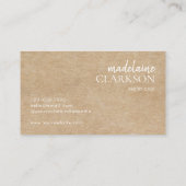 Koch-Bäckerei "White Text Kraft" Visitenkarte (Rückseite)