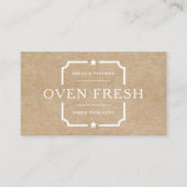 Koch-Bäckerei "White Text Kraft" Visitenkarte (Vorderseite)