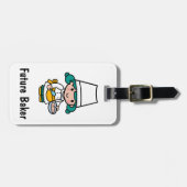 Koch/Bäckermädchen in der Schürze Gepäckanhänger (Vorderseite horizontal)