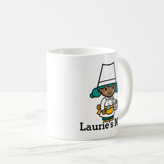 Koch/Bäckermädchen in der Schürze Kaffeetasse (VorderseiteRechts)