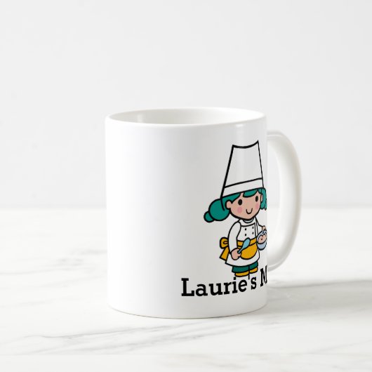 Koch/Bäckermädchen in der Schürze Kaffeetasse (VorderseiteRechts)