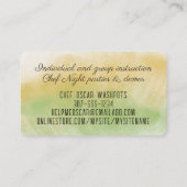 Koch Backofen Wasserfarbenen Birne Backofen Toskan Visitenkarte (Rückseite)