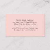 Koch Backtriebmittel Mischung Pink Floral Visitenkarte (Rückseite)