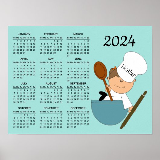 Koch Baker Design 2024 Kalenderposter Poster (Vorne)