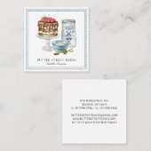 Koch Baker Pastry Quadratische Visitenkarte (Vorne/Hinten)